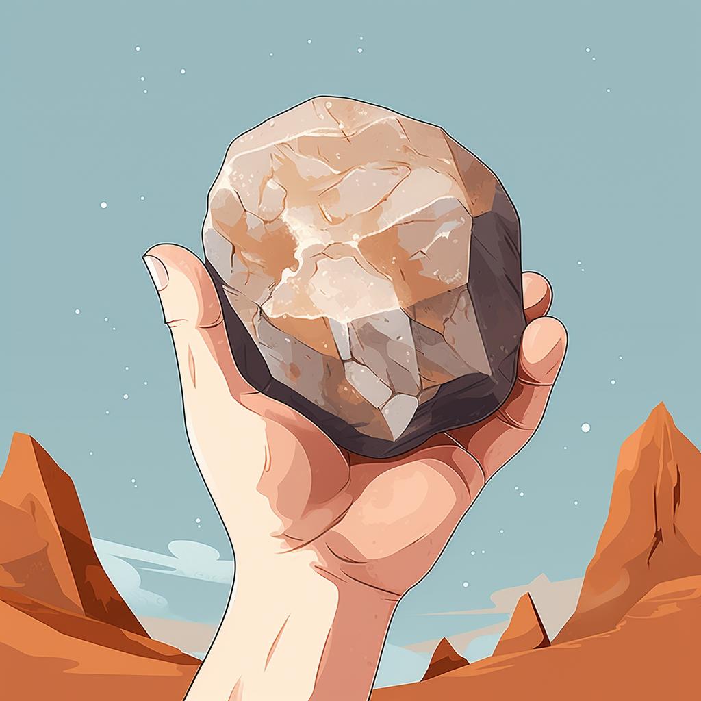 A hand holding a shiny, beautifully polished rock.