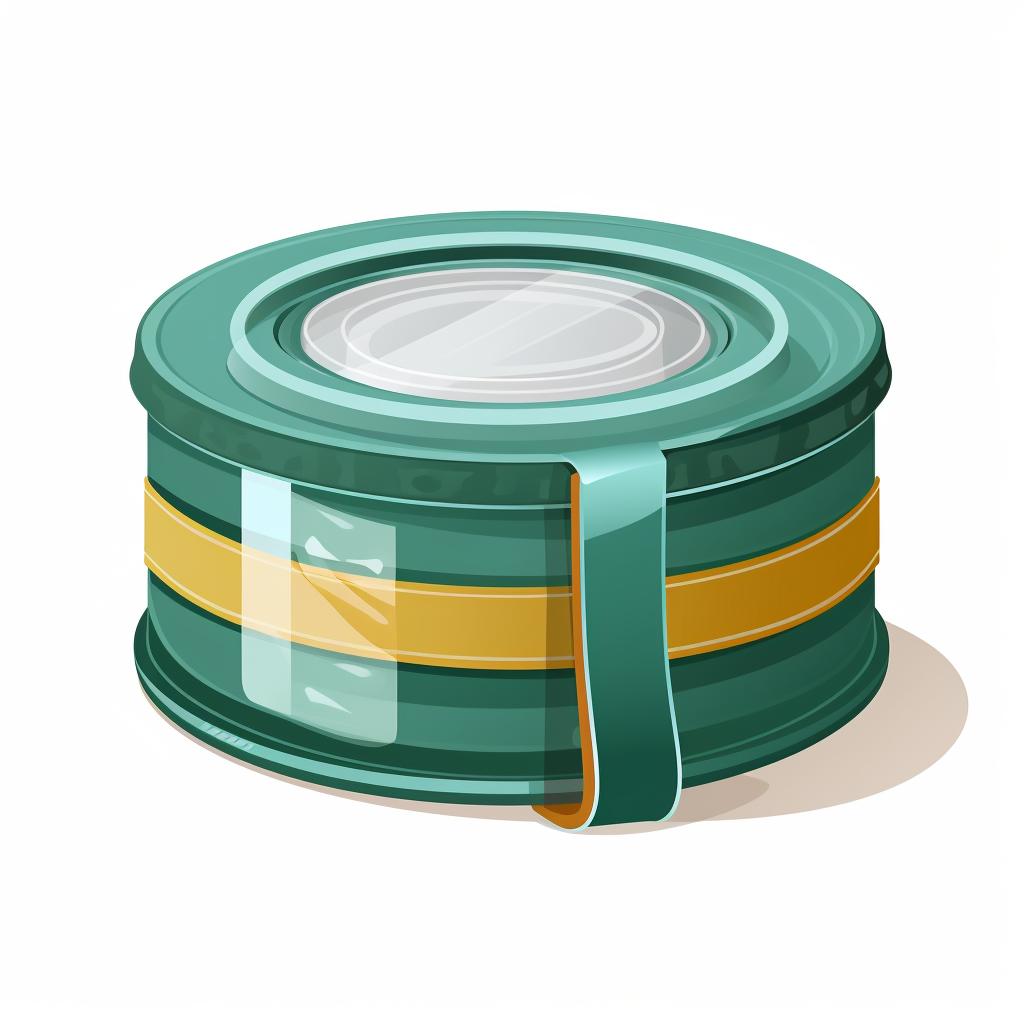 Sealed container with duct tape around the lid