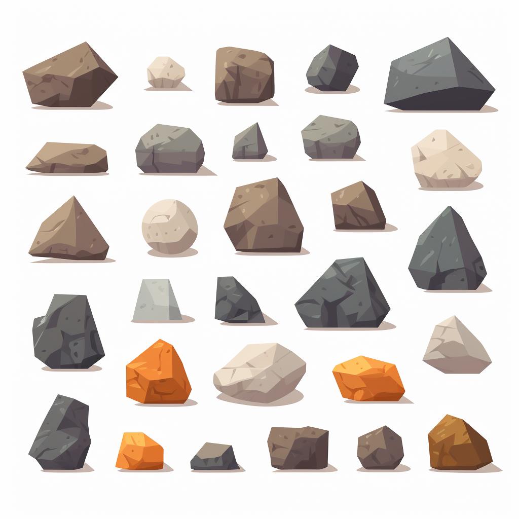 A collection of various rocks suitable for tumbling.