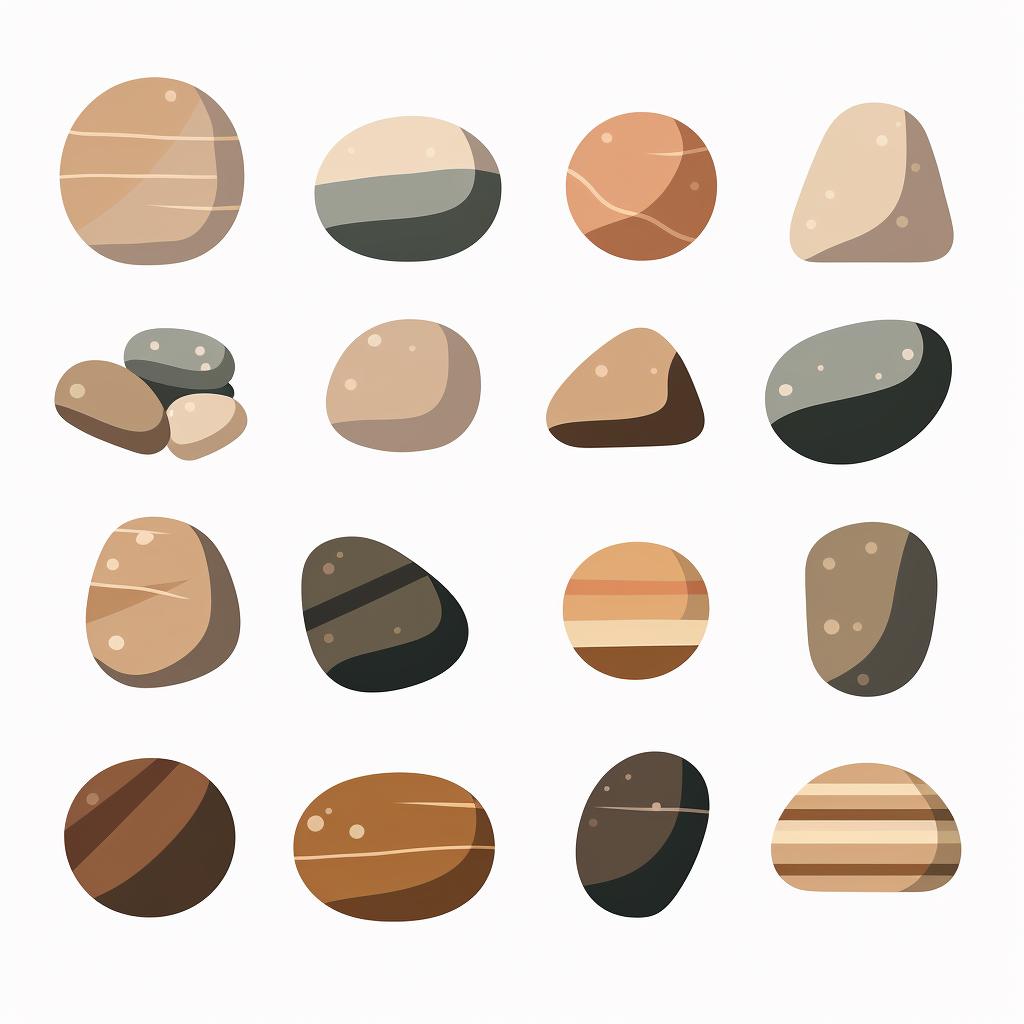 A collection of beach rocks suitable for tumbling
