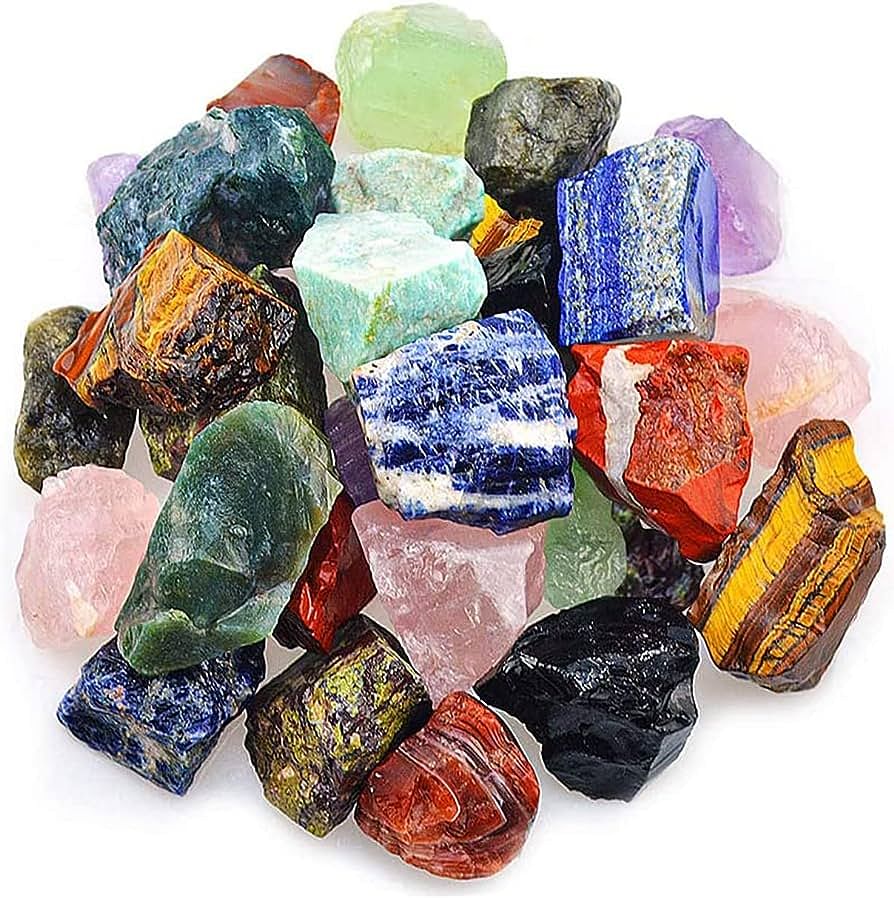 Rock Tumbler Refill 5 Pound Mix of Rocks and Gemstones for Rock Tumblers,  Includes Agate, Jasper, Petrified Wood 