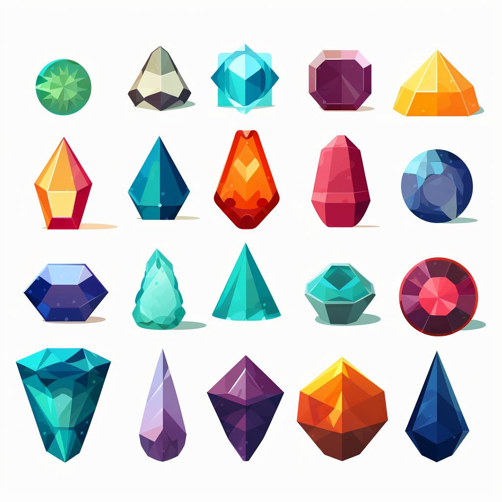 A selection of different gemstones